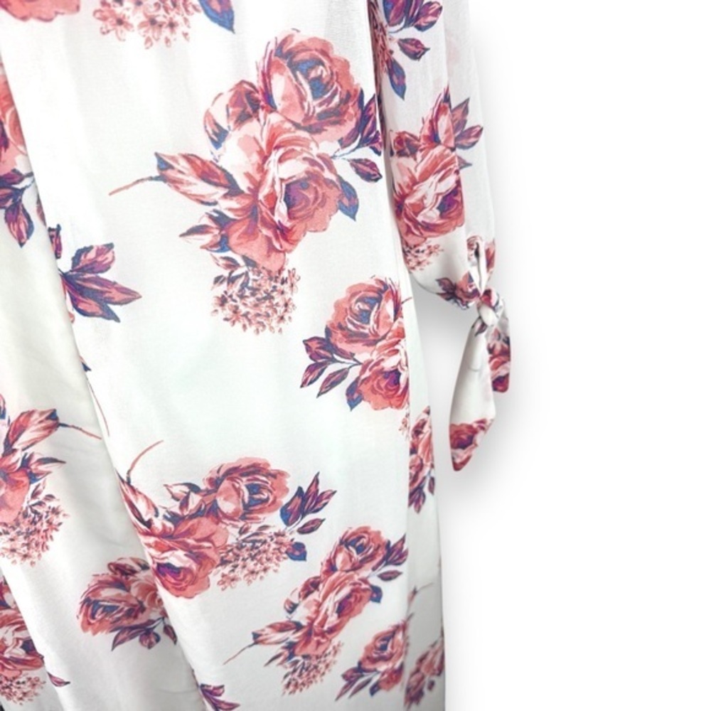 Floral Off the Shoulder Dress Womens Size Large Cottage Romantic Fairy Flowy - Picture 12 of 12